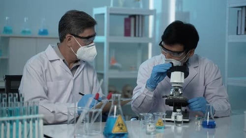 Scientists Working Together in a Modern Research Laboratory
