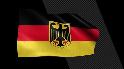 Waving German Flag Animation Loop