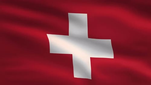 Animated Waving Swiss Flag Background Loop