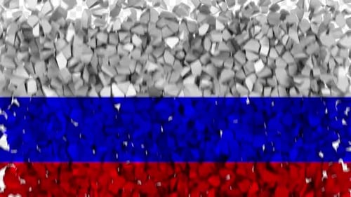 3D Flag Shatter Reveal Transition