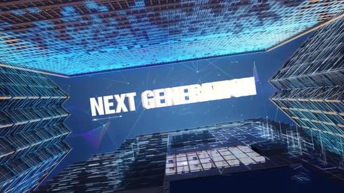 Digital Skyscrapers Business Word Next Generation