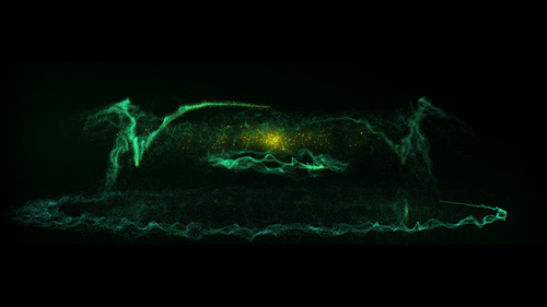 Green Magic Particles Background Loop