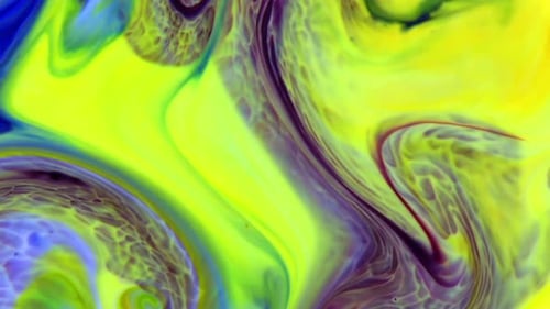 Colorful Liquids Mixing in Abstract Motion