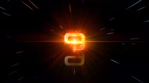 3D Countdown Zahlen Animation Hintergrund 12