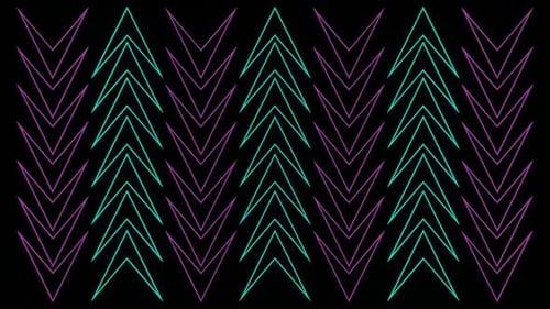 Abstract Neon Geometric Arrow Pattern Loop
