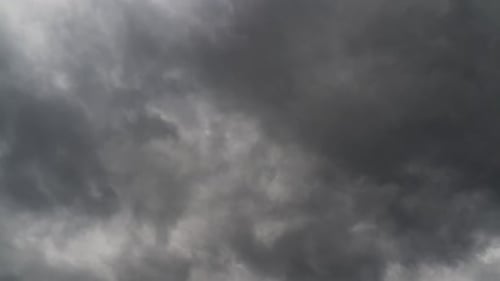 Ominous Dark Clouds Passing Overhead on a Cloudy Day