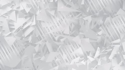 White Abstract Geometric Paper Cut Layers Animation