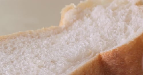 Close up of Fresh White Bread Slice