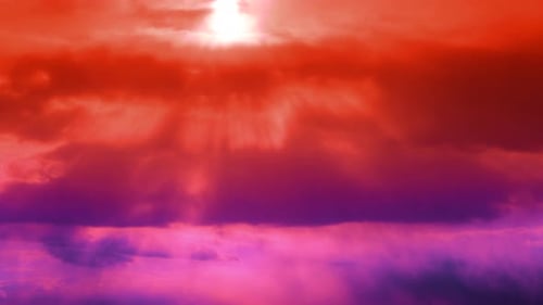 Zeitraffer des lila bewölkten Himmels bei Sonnenaufgang Himmelshintergrund