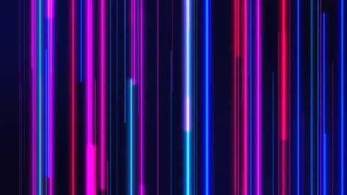 Neon Vertical Lines Digital Abstract Background Loop