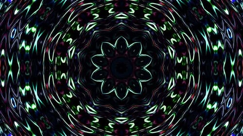 Lumière abstraite brillante gouvernant la couleur bleue, kaléidoscope