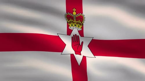 Waving Northern Ireland Flag Animation