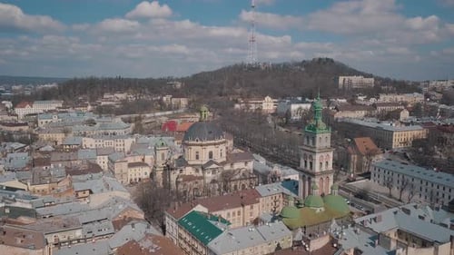 Aerial City Lviv Ukraine