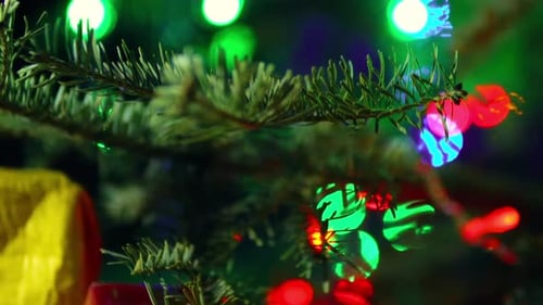 Festive Christmas Lights and Gifts