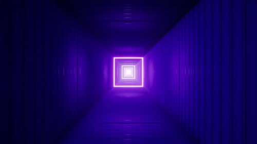 Neon Light Container Box Tunnel