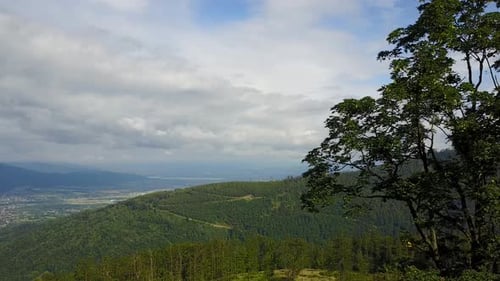 Luftlandschaft aus dem Szyndzielnia-Gebirge