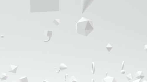 Floating geometries, creative background.