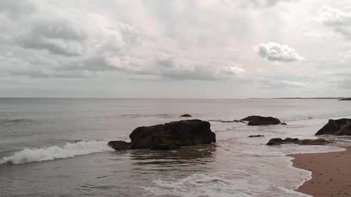 Wexford, Ireland - Aerial view of Ballymoney beach