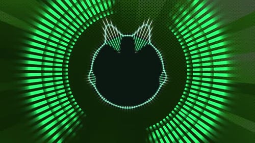 Modern Green Neon Audio Spectrum Visualizer Loop