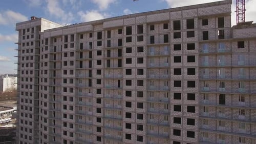 Unfinished Block of Flats in the City of Moscow, Russia