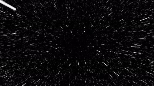 Animated Hyperspace Travel Star Field Loop Background