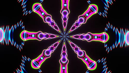 Rotation des scintillements musicaux multicolores néon 02