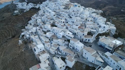 Serifos island in the Cyclades in Greece seen from the sky