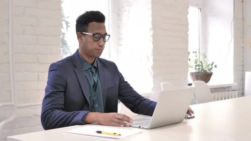 Businessman Coming Office for Work