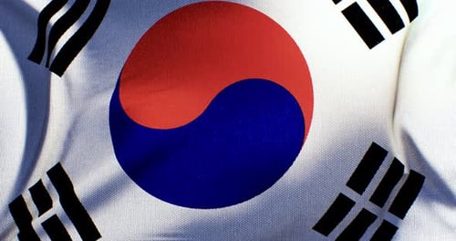 Flagge Südkoreas - 4K