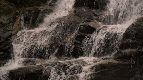 Water Flowing On Rock