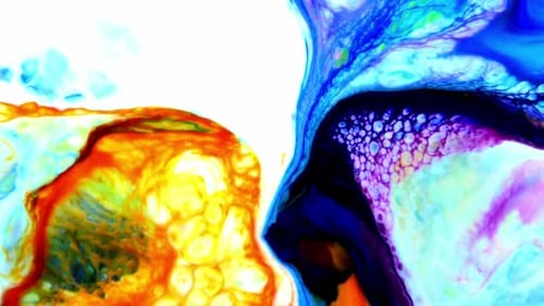 Artistic Ink Mixing and Swirling in Liquid