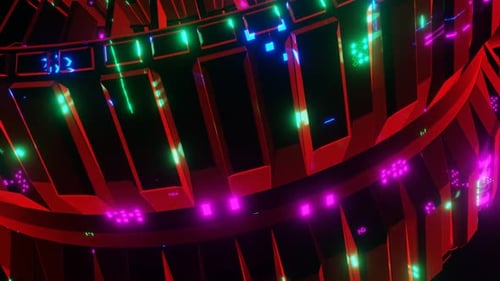 Futuristic Neon Engine Background Animation