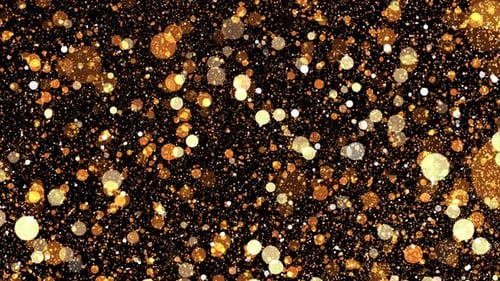 Golden Glitter Bokeh Particles Abstract Background