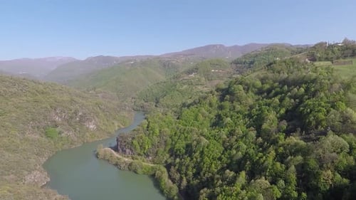 Aerial Green Mountains