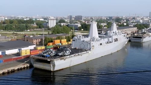 Combat Ships of NATO Countries in the Port of Riga