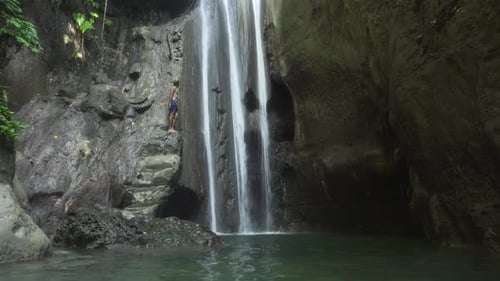 Waterfall Adventure in a Lush Tropical Paradise