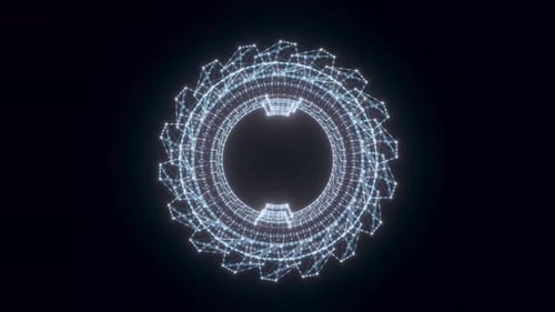 Gear Hologram Rotating 4k
