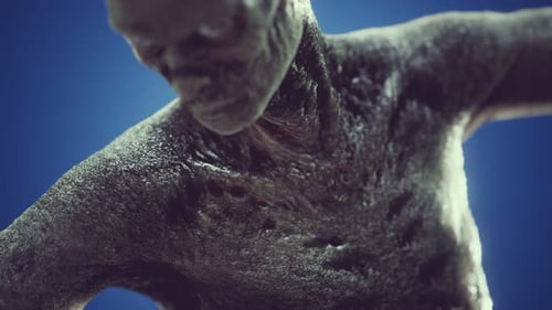 Rotating 3D Decaying Zombie Creature Animation