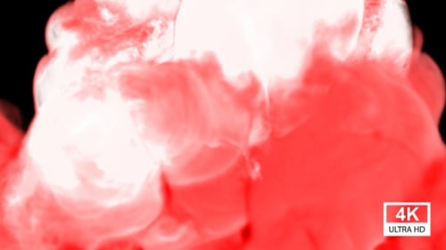 Abstract Red Fluid Ink Smoke Reveal Transition