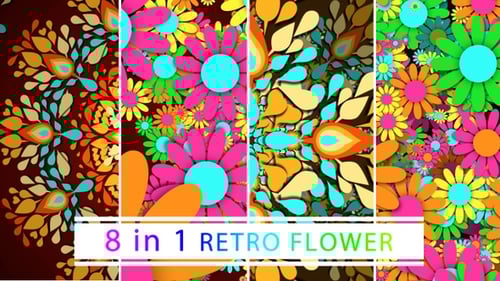 Vibrant Animated Floral and Mandala Background Patterns