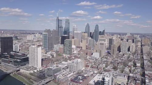 Aerial view of Philadelphia skyline