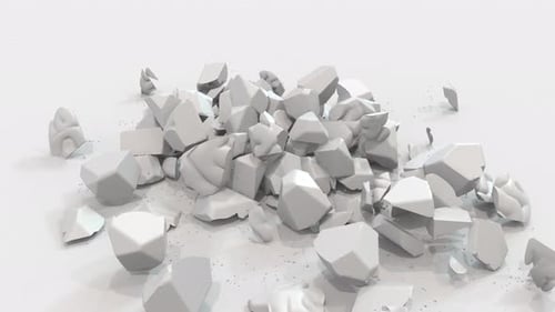 Breaking Plaster Human Brain Model