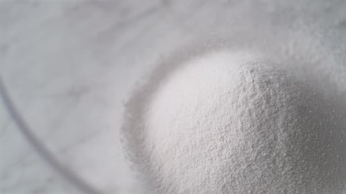 White Powdered Sugar Mound in Bright Close Up