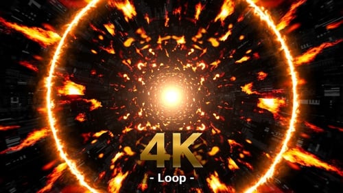 Explosive Flammenenergie im Science-Fiction-Tunnel