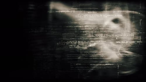 Futuristic Data Matrix Simulation HUD Background 11