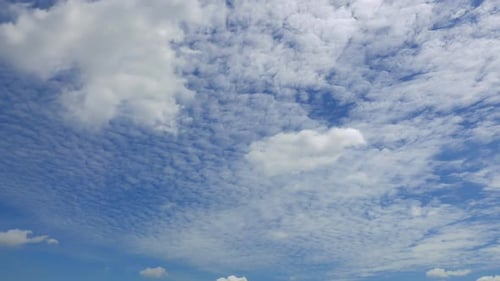 Time lapse of white cloud moving pass around sky background