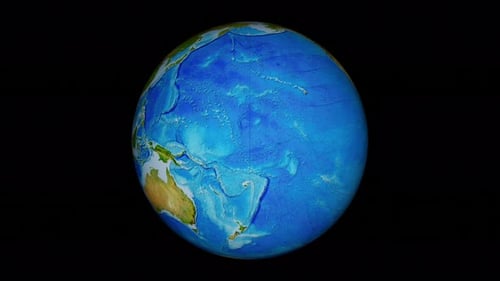 Seamless Loop Rotating 3D Earth Globe Animation