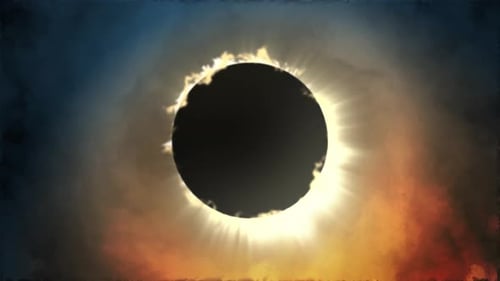 Dramatic Solar Eclipse with Glowing Light Rays
