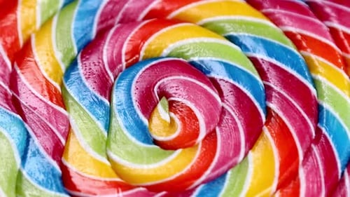 Vibrant Spiral Lollipop Extreme Close Up