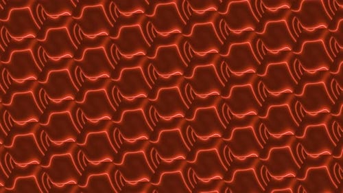 Braune Farbe Neonlicht Abstrakte Sechseckspiegel Flüssigkeit Animierter Hintergrund